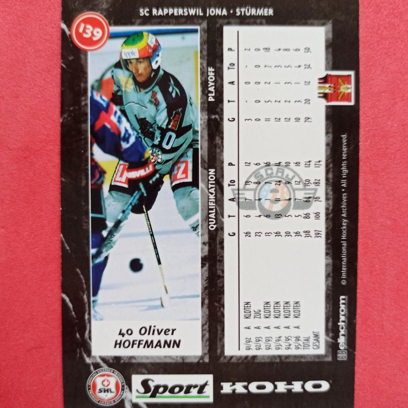 Sammelbilder & Trading cards: Oliver Hoffmann - RAPPERSWIL - 1996/97 – Gebraucht aus Dübendorf von kb86_MOVIE 1