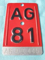 Fahrradnummer Velonummer AG 81 AARGAU AG-000445