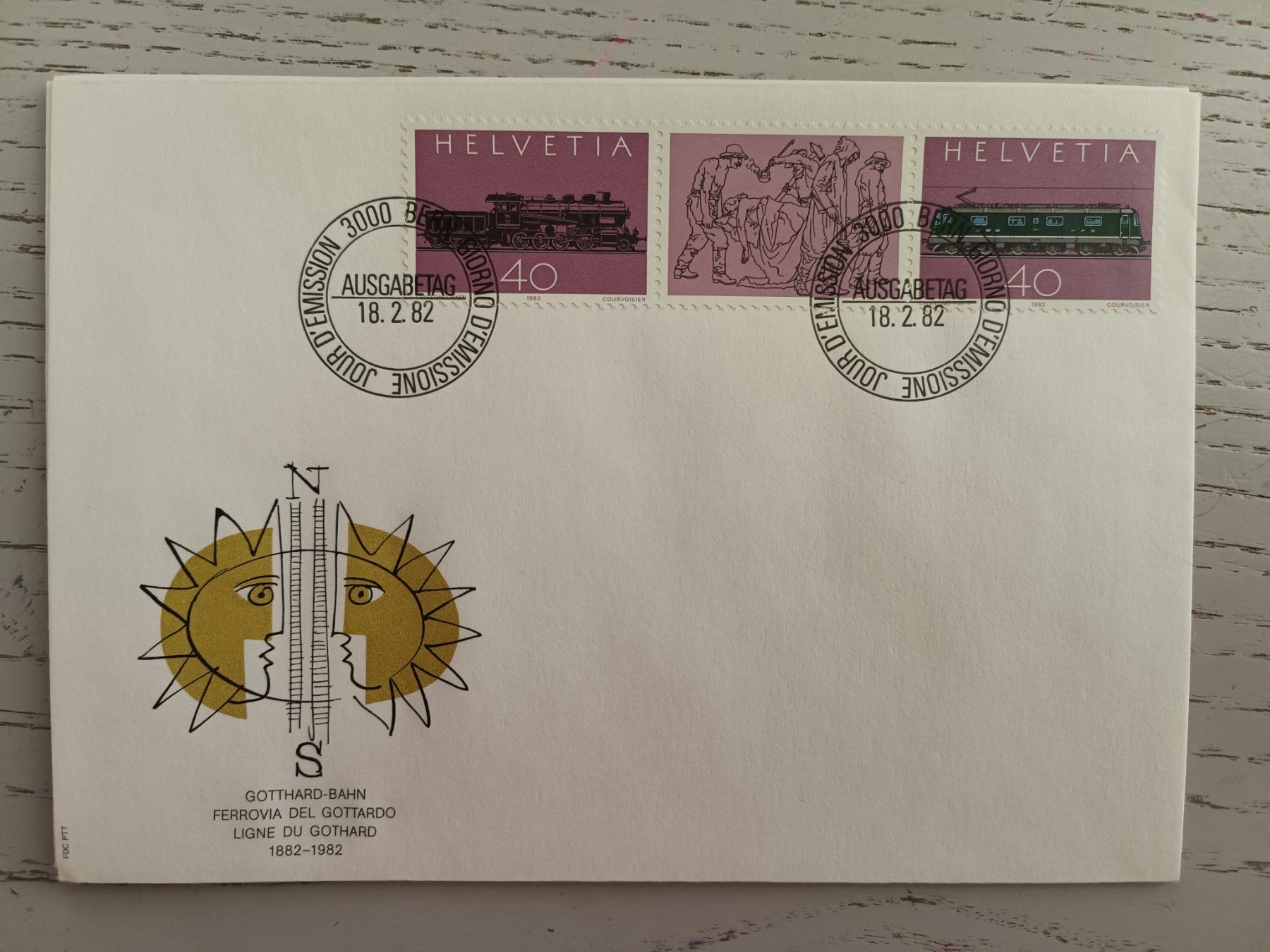 Tutti i francobolli: 1982 FDC 100 Jahre Gotthard Bahn – Usato da Dübendorf venduto da goeggi79