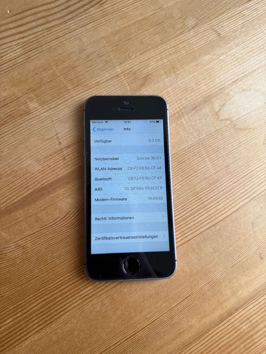 Apple Portables: iPhone 5s 16GB Spacegrau – D'occasion à Lützelflüh-Goldb par Guemseli 3