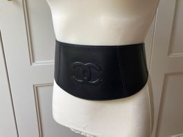 WUNDERBARER CHANEL LEDER GÜRTEL, SCHWARZ, 1x GETRAGEN!