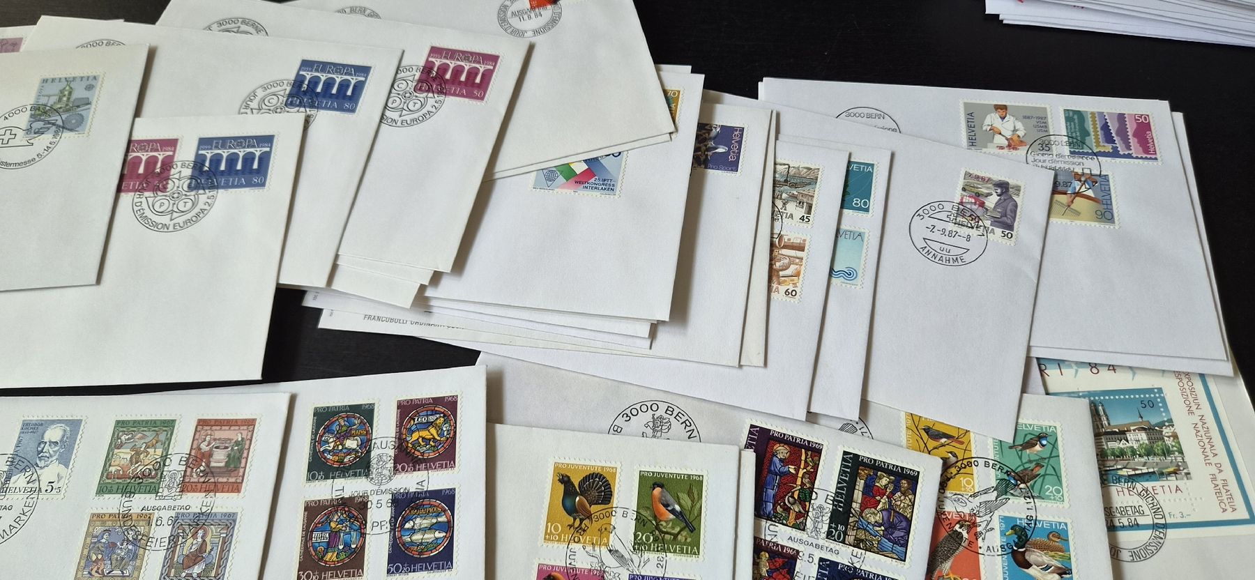 Alle Briefmarken: 148 FDC Briefe Schweizer Post ab 1967 bis 2000 – Gebraucht aus Courgevaux von nih789 4