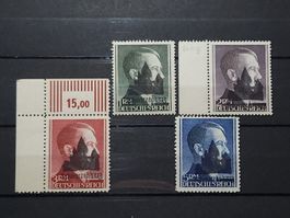 SBZ Schwärzungen Schwarzenberg Mi-Nr.20 ll-23 ll Postfrisch