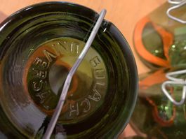 6x Glas-Einmachgläser 0.5L mit Bügelverschluss grün
