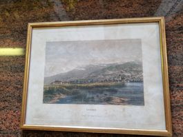 LACHEN Aquatinta Kolloriert Ringger um 1850