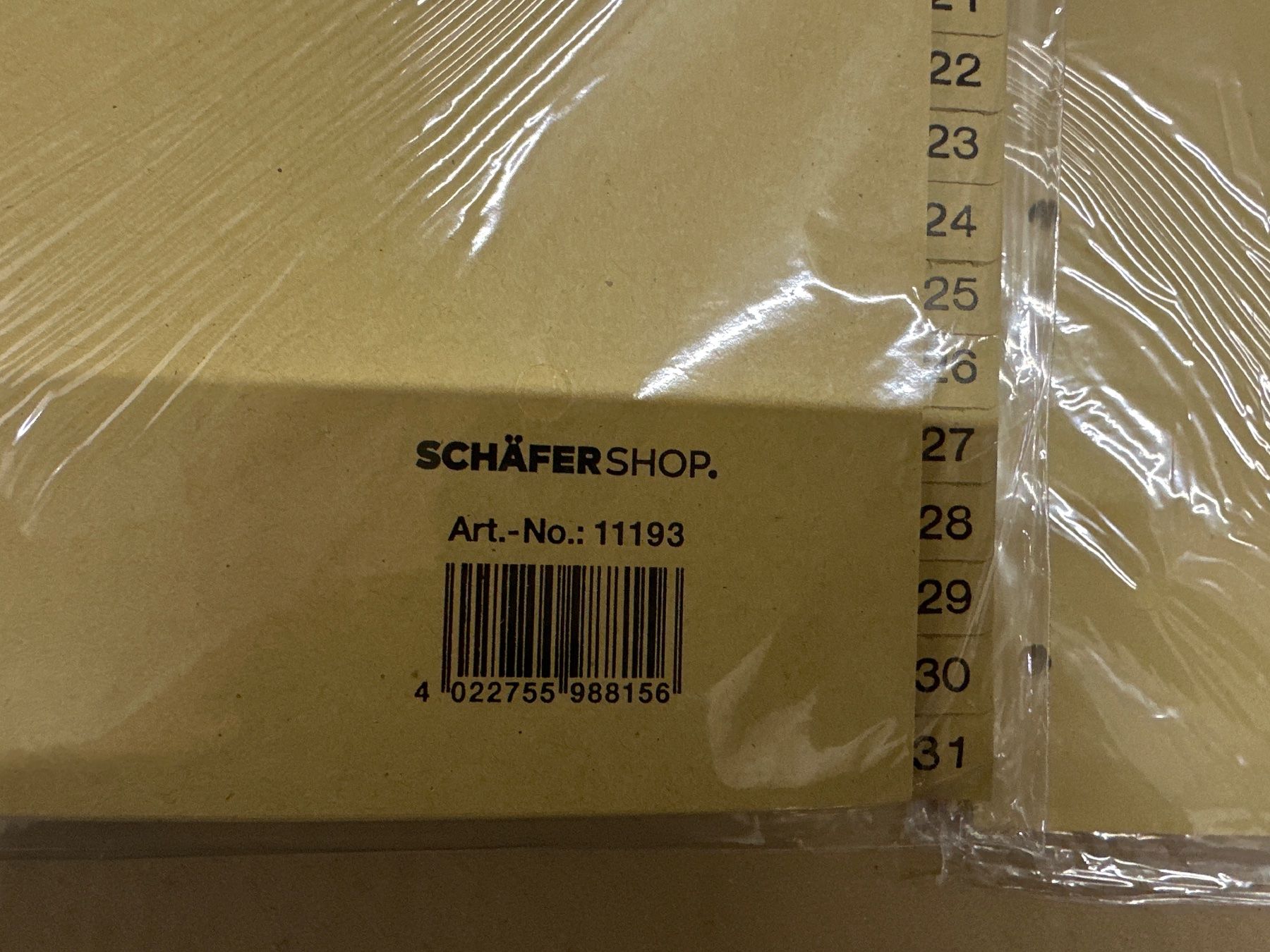 Raccoglitori: 16P. neue Papier-Register A4, einzeln, DIN A4 1-31 – Nuovo e nell'imballaggio originale da Necker venduto da liq24 2