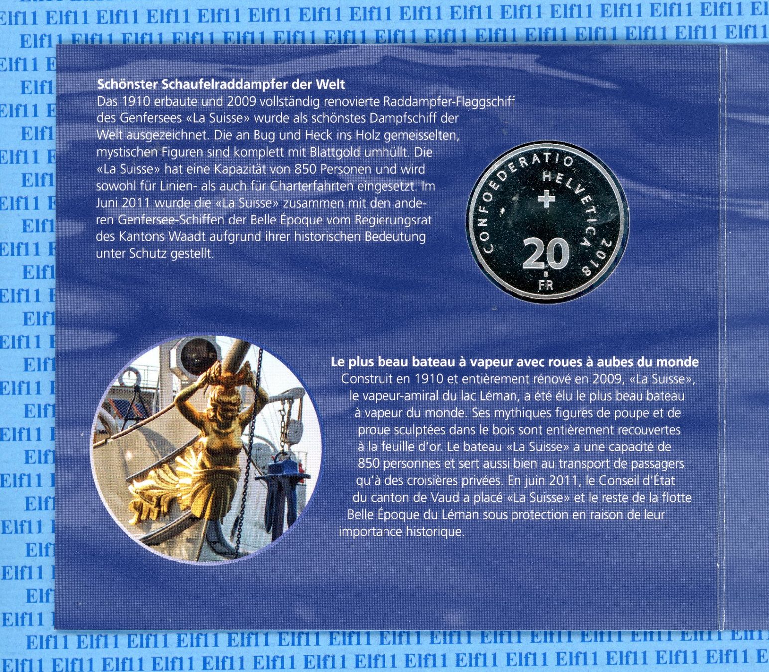 Tutti le monete: CHF__20.00 2018 DS La Suisse im Folder stgl 20 Franken – Nuovo e nell'imballaggio originale da Widnau venduto da Elf11 2
