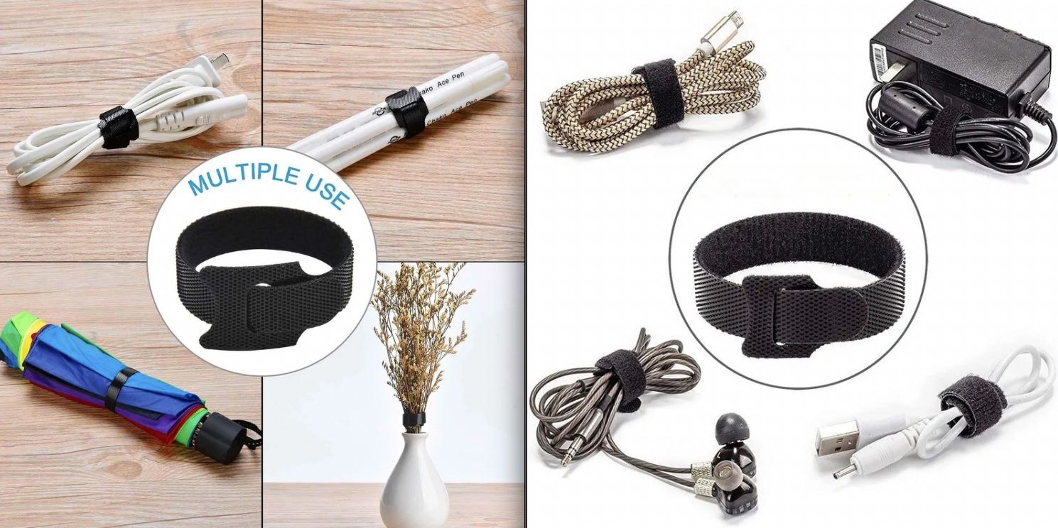 Supporti a parete: 100x Kabelbinder Klettband Nylon Wiederverwendbar – Nuovo e nell'imballaggio originale da Spreitenbach venduto da Brockiland-Flohmarkt 2