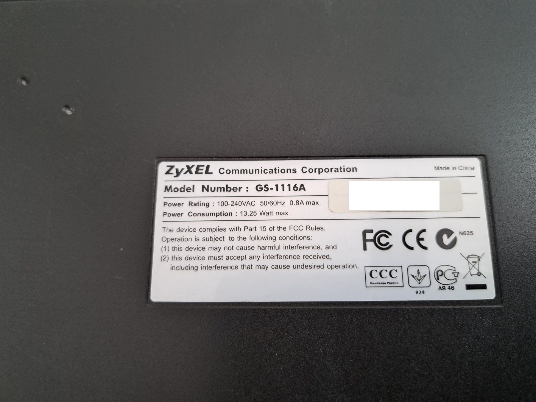 Zyxel Hub & Switch: Zyxel GS-1116A Gigabit-Ethernet-Switch – Usato da Effretikon venduto da Skycon 1