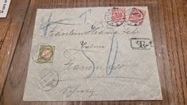 1899 Taxbrief mit 50 Rp. Portomarke Schweiz