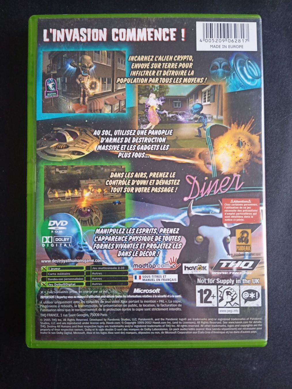 Destroy All Humans! - Xbox (D'occasion) à Renens VD pour CHF 7.9 – avec ...