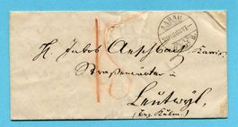 Faltbrief von Aarau nach Leutwyl 1868