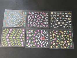 Buntes Nail Art Sticker Set mit 6 tollen Bögen No4