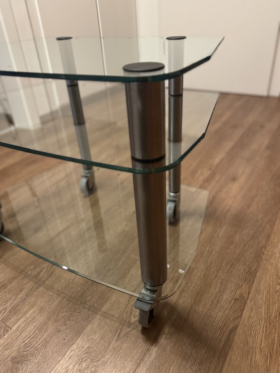 Wandhalterungen: HiFi/TV Glastisch Panzerglas! – Gebraucht aus Winterthur von Metallmann 4