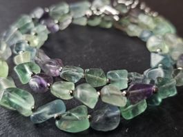 Multi Fluorit Kette Edelstein Edelsteinkette