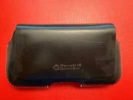 Gebrauchtes schwarzes KRUSELL Lederetui, Gr. L für Handy