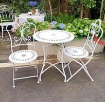 3-teiliges Metall Retro-Stil Bistro-Set