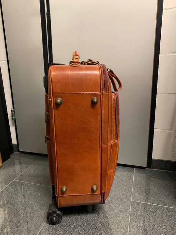 Gusti Leder Trolley Duncan - Stilvoller Rollkoffer Aus Büffelleder