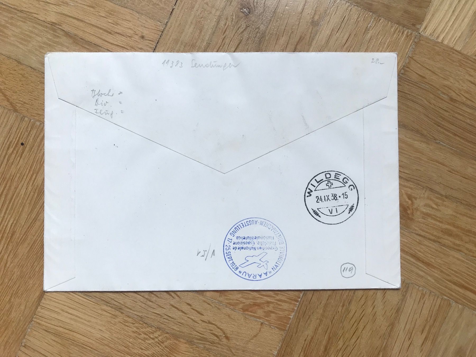Tutti i francobolli: 1938. Flugpostbeleg nach Holderbank – Usato da stäfa venduto da brandy66 1