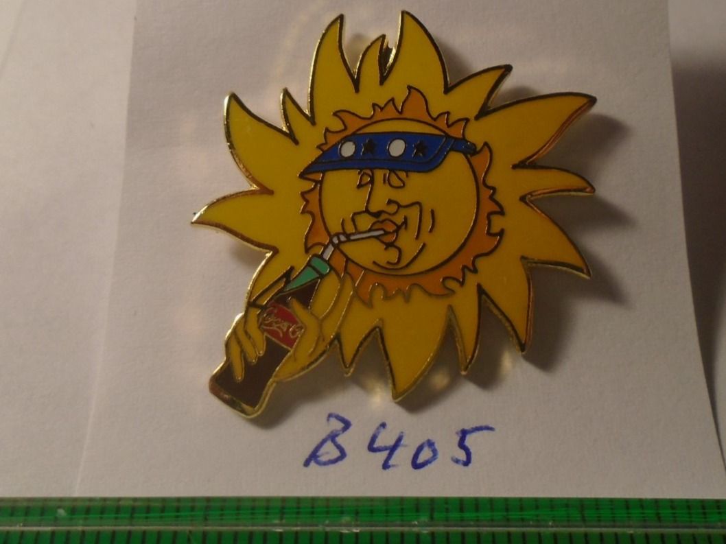 Coca-Cola Placchette & Badge: 1 Coca Cola Sonnen Pin (B405) – Usato da Winterthur venduto da Beli2000