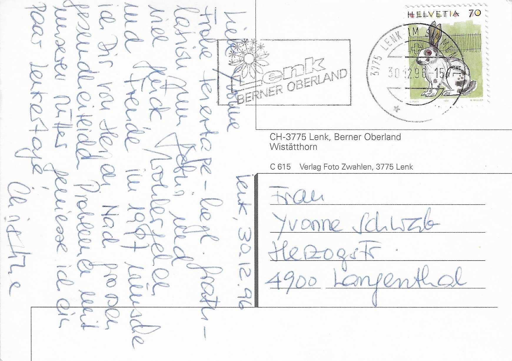 Cartes postales: Lenk BE – D'occasion à Rothrist par Stranglehold 1