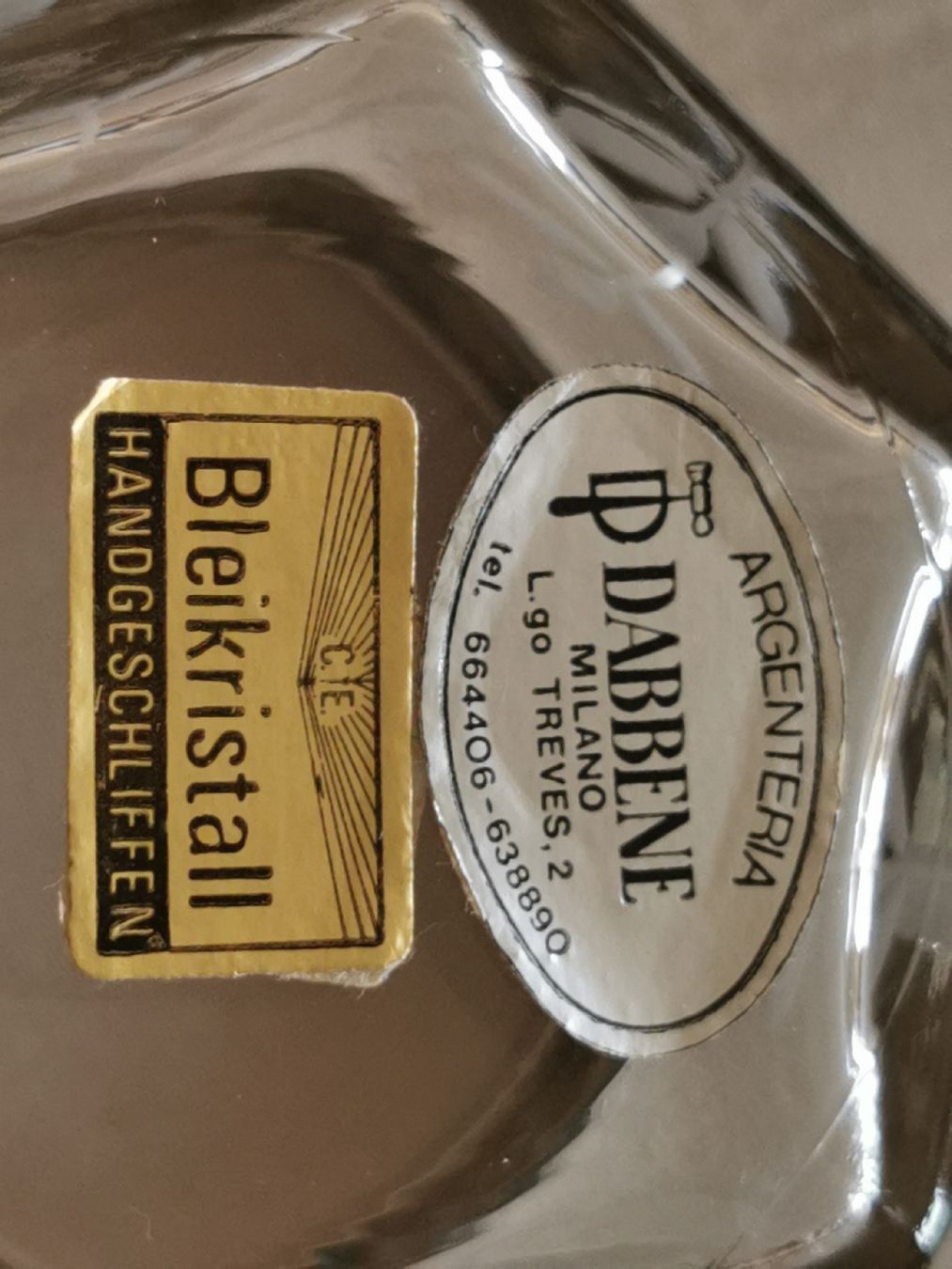 Bicchieri: Bleikristall Dose mit Silbrigem Rand – Usato da Schlieren venduto da vlalif 3