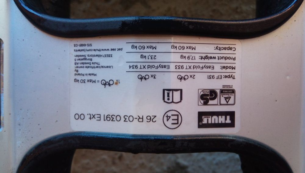 THULE 933 EasyFold XT 2 Fahrradträger inkl. Rampe und Tasche