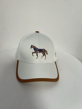Sommer Cap mit Pferde-Motiv, Weiss, Top Zustand!