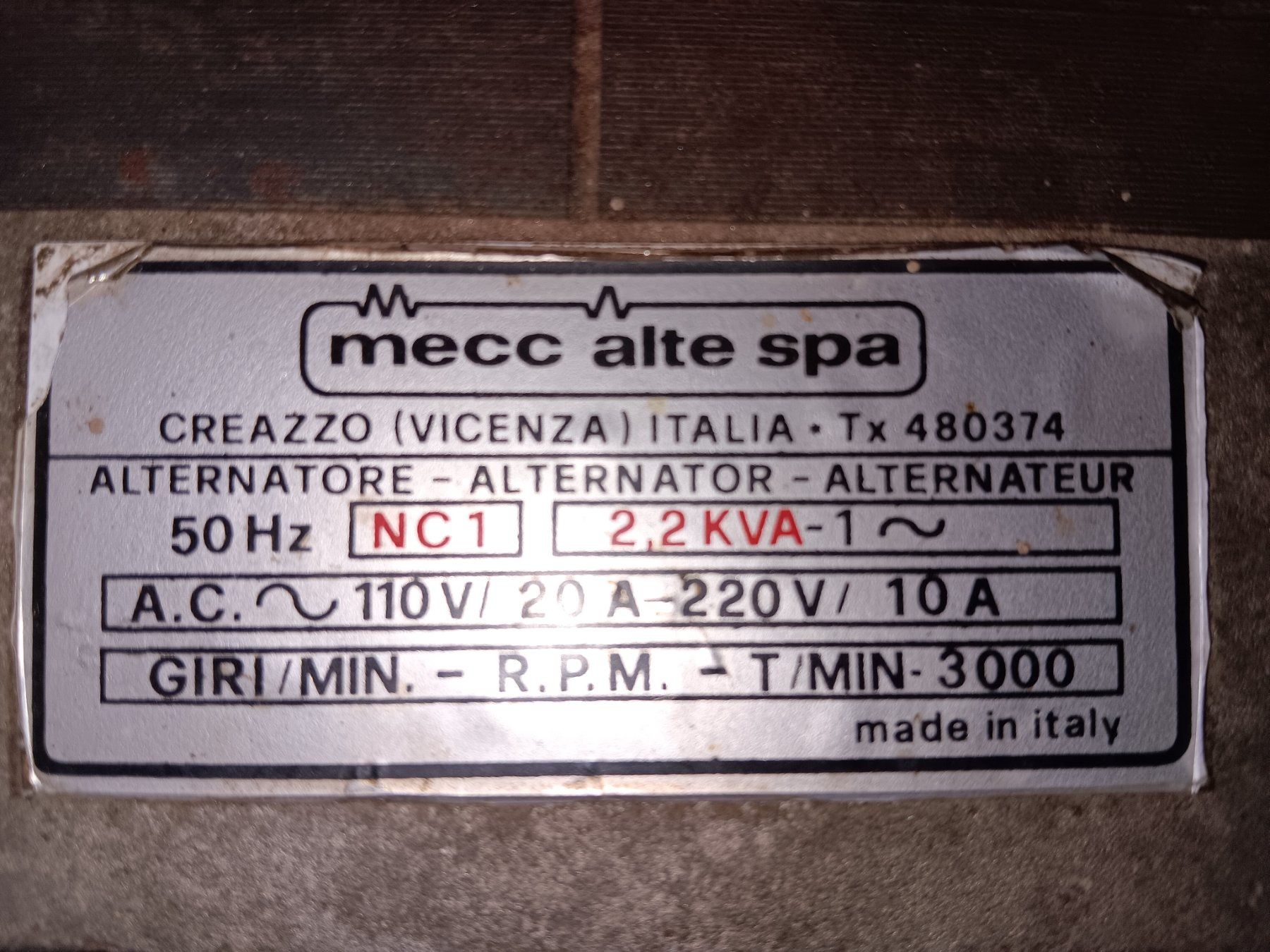 Generatori di corrente: Notstromgenerator KISTOOL 2200W – Usato da Dietikon venduto da Sauber64 5