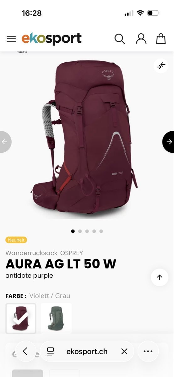 Osprey Zaini: Sac à dos Osprey 50L – Nuovo (secondo la descrizione) da Aeschi b. Spiez venduto da mis_66y8 8