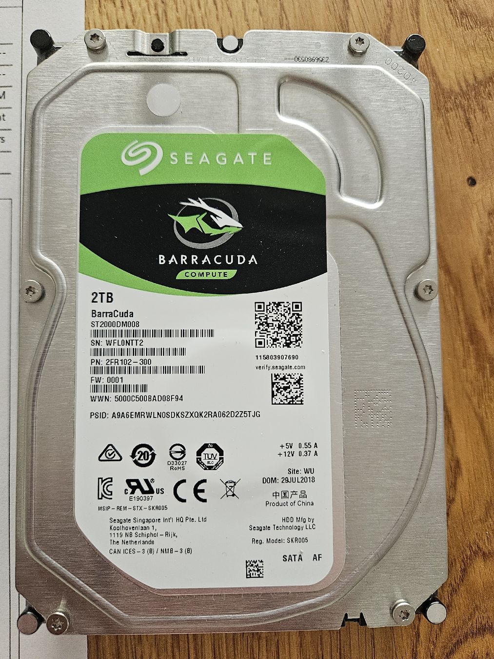 Seagate Dischi rigidi: 2TB HDD Seagate Barracuda mit wenig Stunden – Usato da Worb venduto da MisterSunshine 1