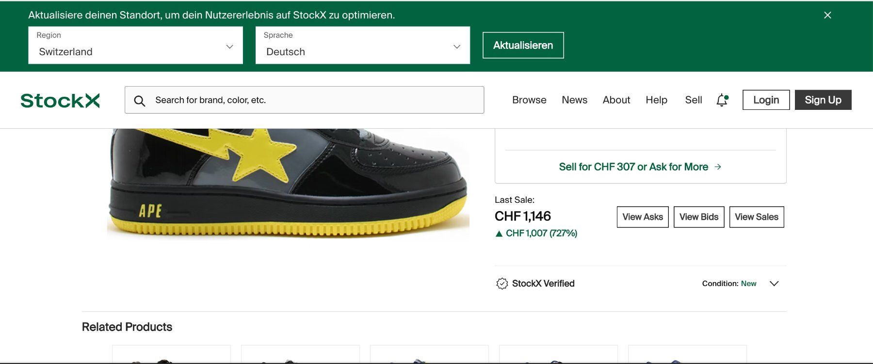 Bape Scarpe da uomo: A Bathing Ape Bapesta DC Comics Batman – Nuovo e nell'imballaggio originale da Basel venduto da cielHiro 7