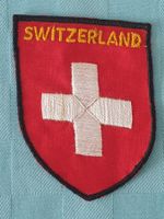 Vintage Badge Wappen SWITZERLAND blau ST. GALLER STICKEREI
