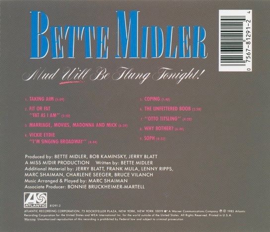 CDs: CD Bette Midler – Mud Will Be Flung Tonight – D'occasion à Luzern par Lycka 1