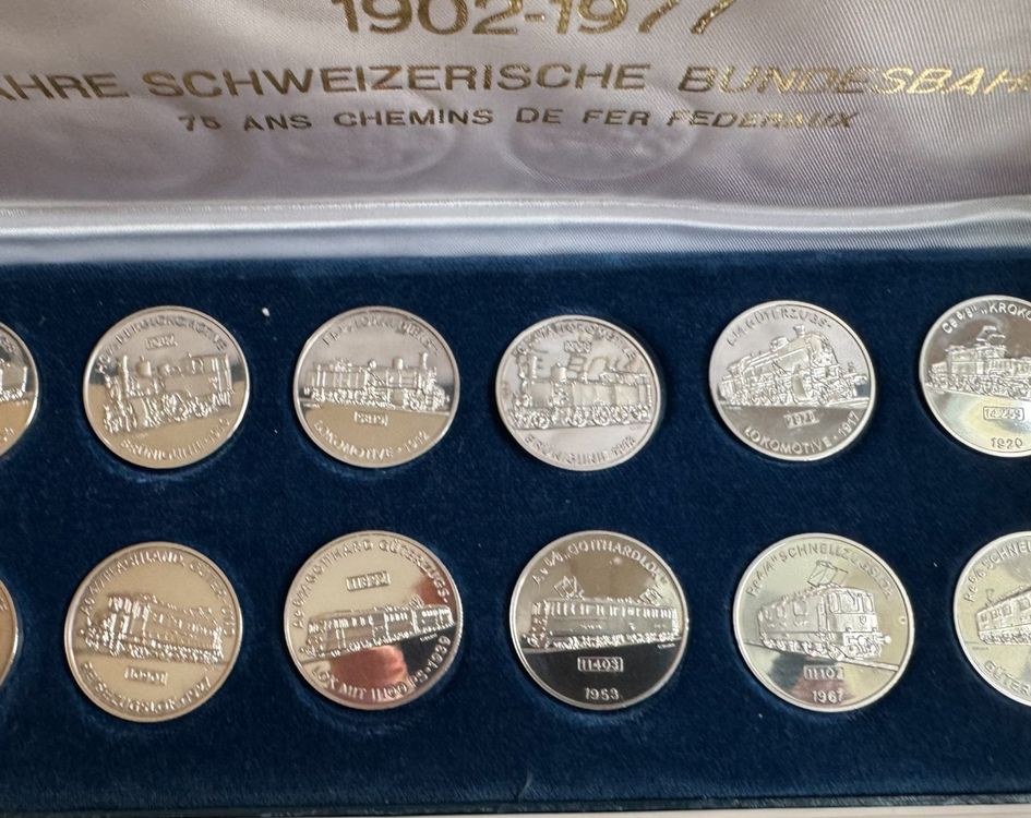 Tutti le monete: Silber Münzen 75 Jahre Schweizer Bundesbahnen – Nuovo (secondo la descrizione) da Hombrechtikon venduto da Oldclock 1