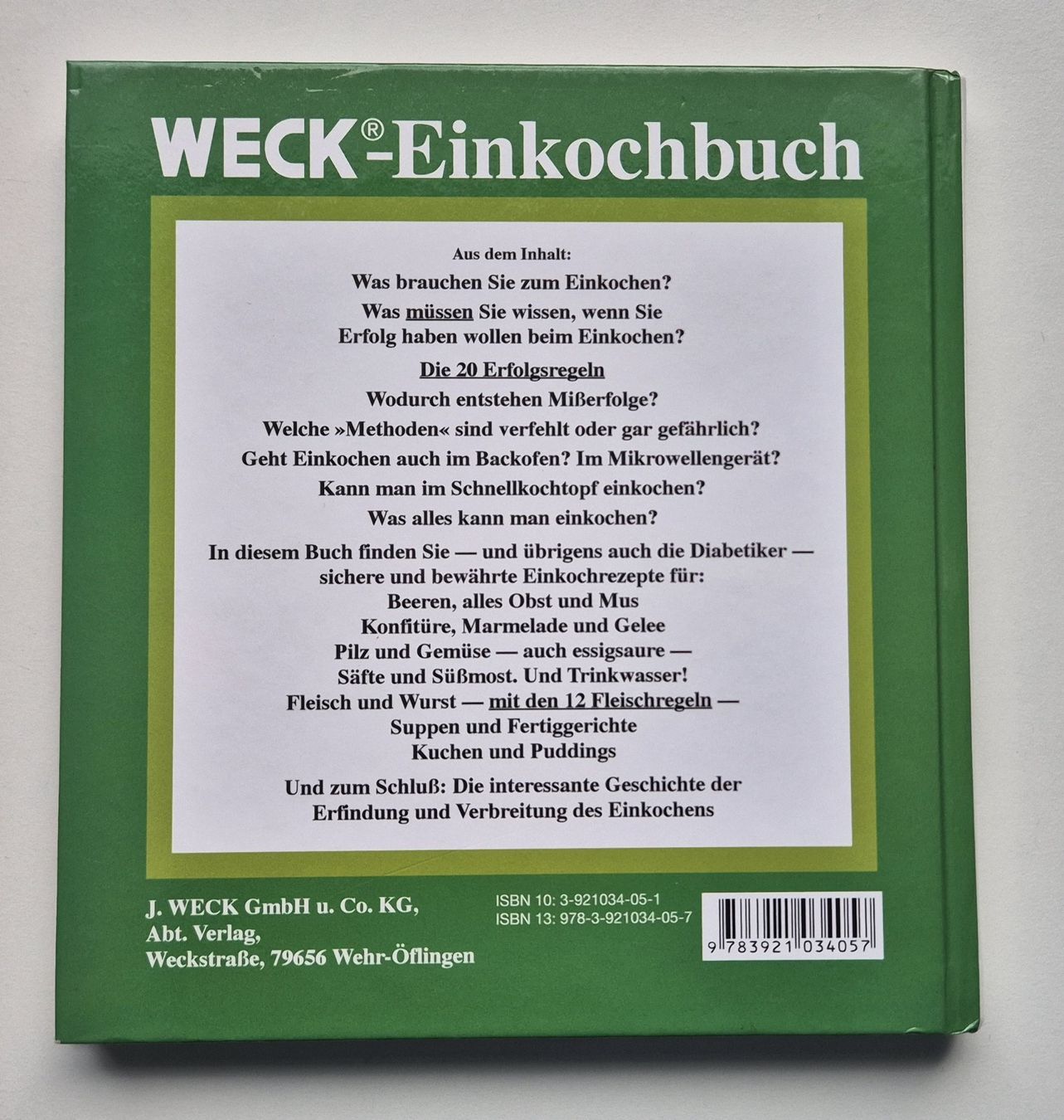 Bücher: WECK      🫙🍓🍽️      Einkochbuch – Gebraucht aus Niederweningen von Obson 6