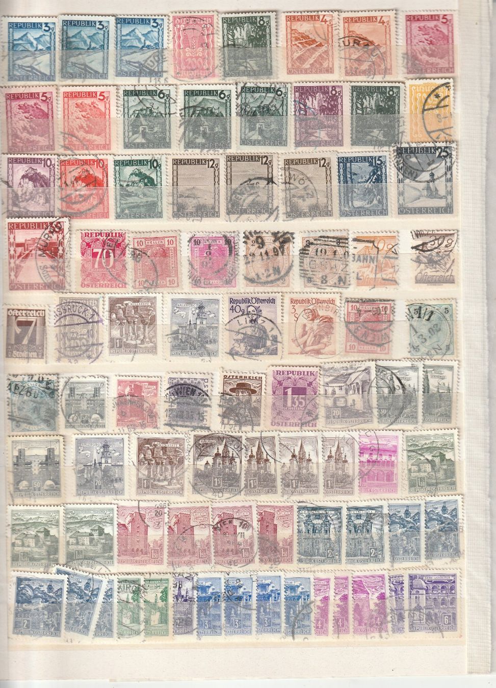 Alle Briefmarken: Briefmarken Lot  Oestereich – Gebraucht aus Rupperswil von Ema10 3