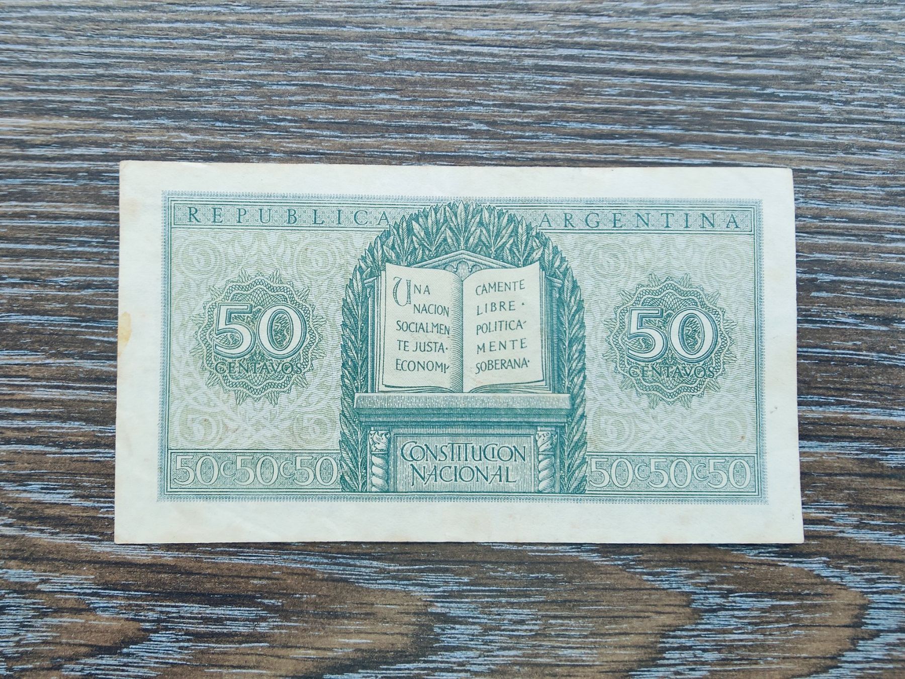 Banknoten: Argentinien 50 Centavos 1951 !!!!!!!! – Gebraucht aus Flaach von Lonzo99 1
