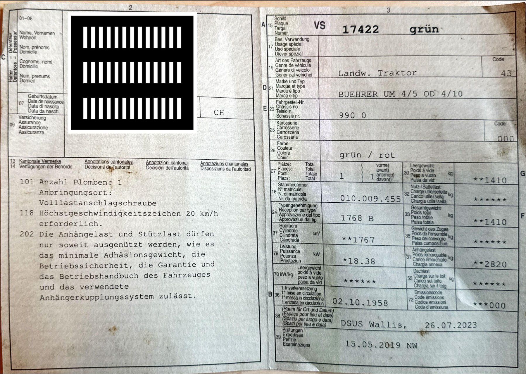 Bührer Trattori: Schöner Bührer UM 4/5 OD 4/10 – Usato da Susten venduto da Pingu6991 5