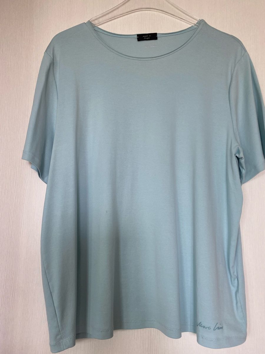 Marc Cain Giacche: Marc Cain Blazer, hellblau gemustert Gr.42 mit T-Shirt – Usato da Dübendorf venduto da Azzurro17 3