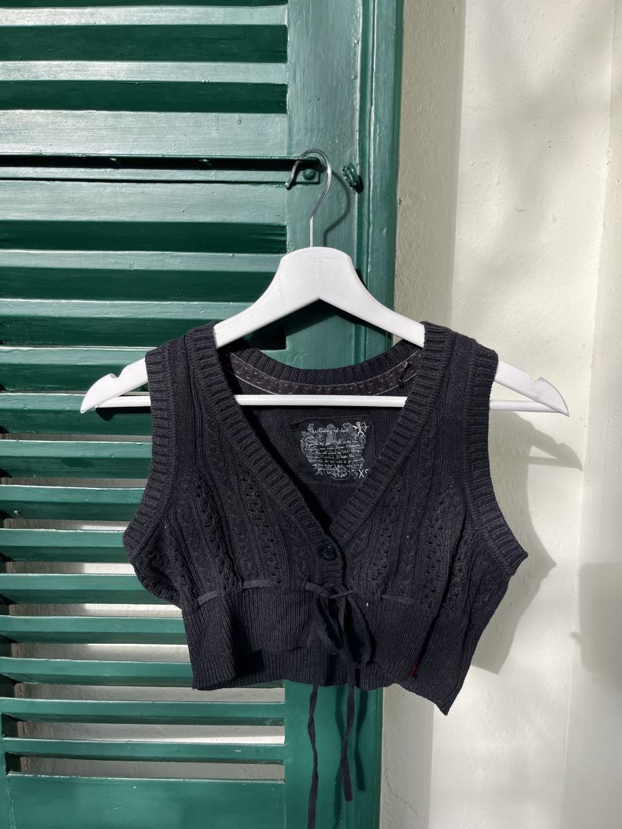 Gilet & Giacche senza maniche: Crop Top Strickweste, Schwarz, XS – Usato da Bern venduto da valery_la_cherry