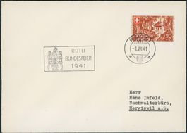 1941 - Pro Patria - Brief - 1. August Rütli - "die 14c"