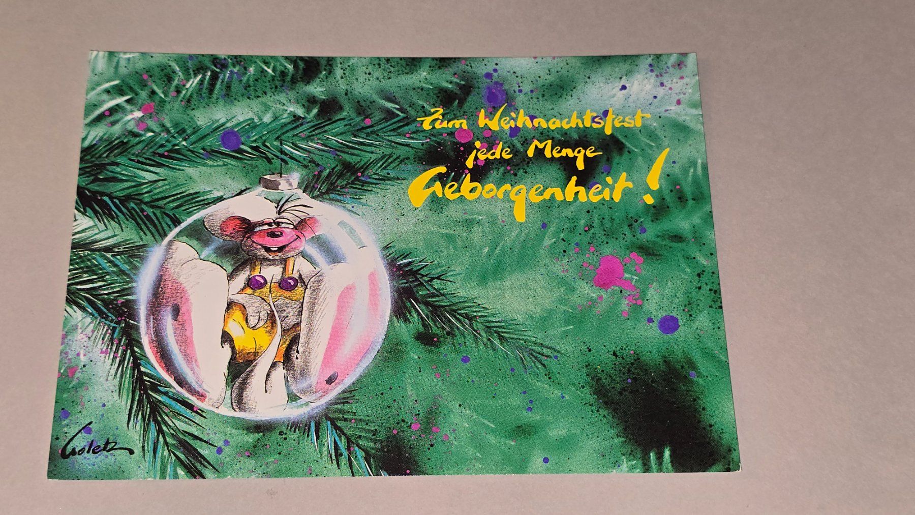 Karten: Diddl Weihnachtskarte 26a   Rarität – Gebraucht aus wallisellen von funkelsternchen5