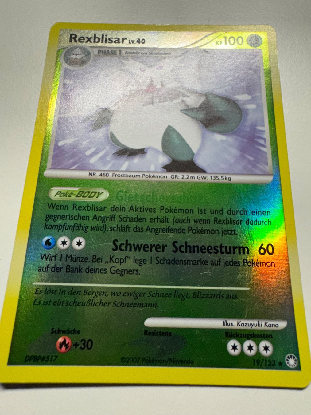 Pokémon Carte collezionabili: Abomasnow / Rexblisar Lv. 40 (MT 19) - Reverse Holo - DE – Usato da Gossau ZH venduto da card-art 1