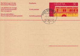 1976 Postkarte Schweiz 30 Rappen Frankatur 8953 Dietikon