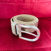 NEU BELUNO Leder Gürtel 90 cm 3.5 cm in Taupe CHF 69.90