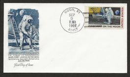 Apollo 11 Erste Mondlandung FDC Stempel illustrierter Brief