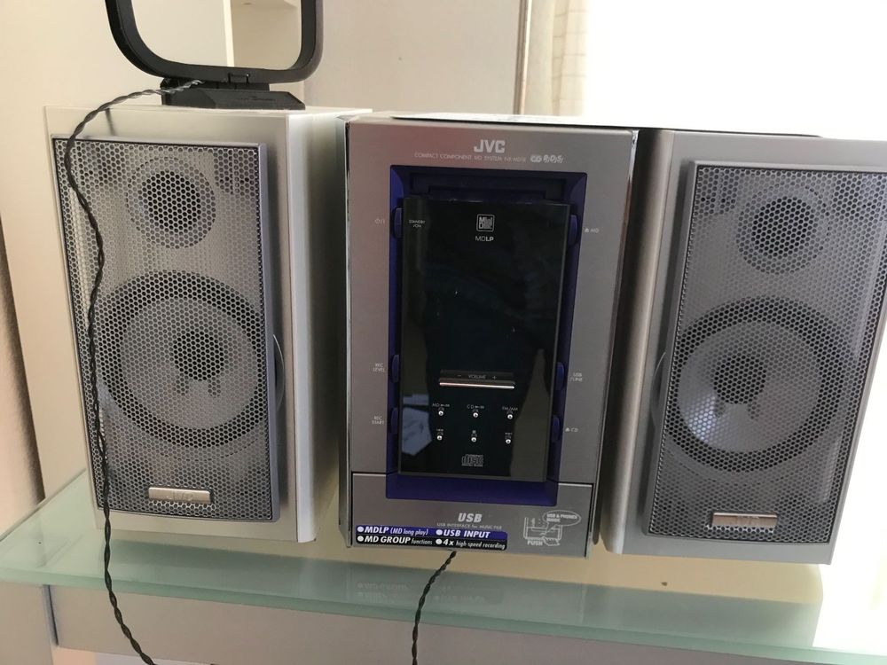 Compact Stereo Anlage mit CD, Minidisc und Radio JVC NX-MD1R (Gebraucht ...