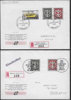 1945 zwei R/Briefe illust. Spende W19-20  Sonder-o ab 1.--