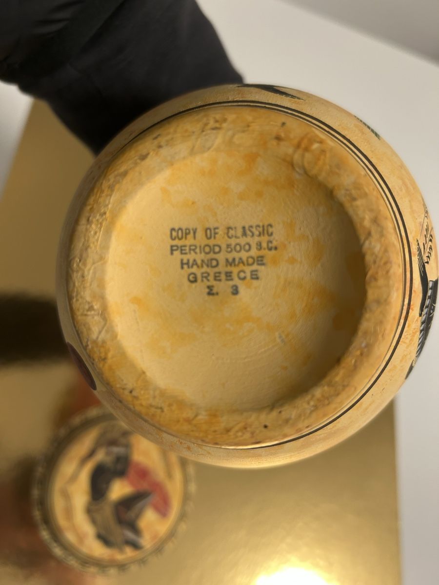 Tutte le decorazioni: Vase et ravier grecque copie officielle – Usato da Crissier venduto da AtelierDeuxSantos 2